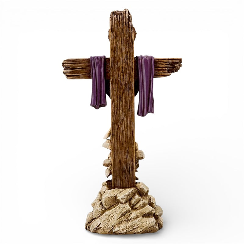 11-3/4"H Lent Cross Statue/ Cruz de Pascua