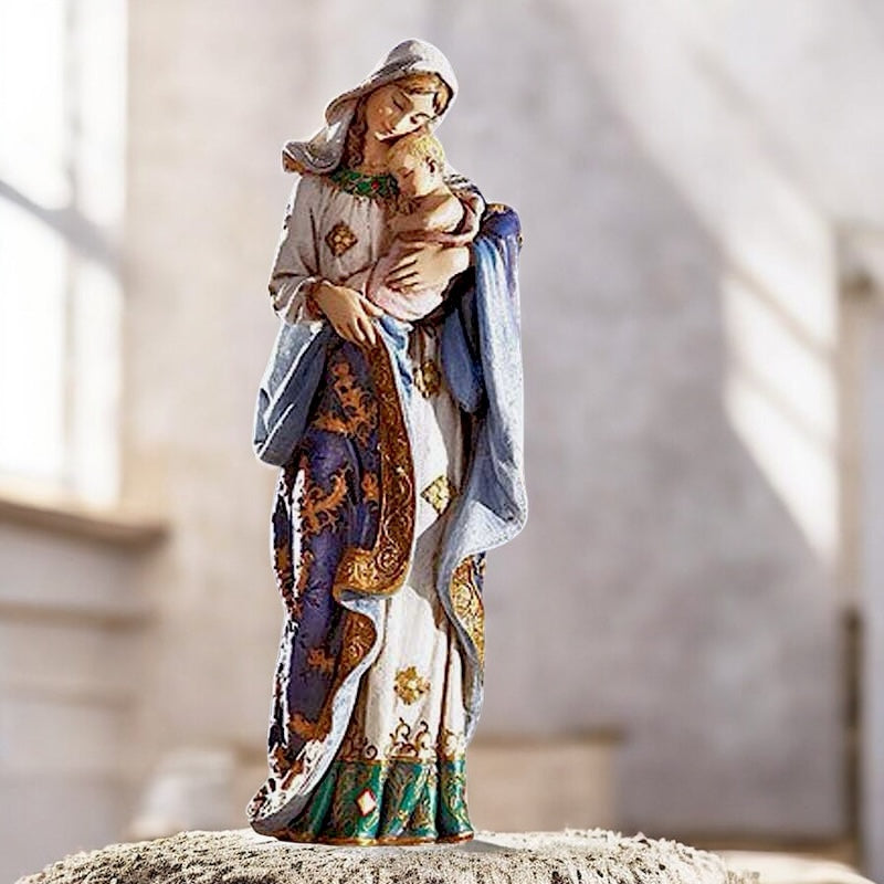 Adoring Madonna & Child Figurine/ Maria con El Niño Jesus