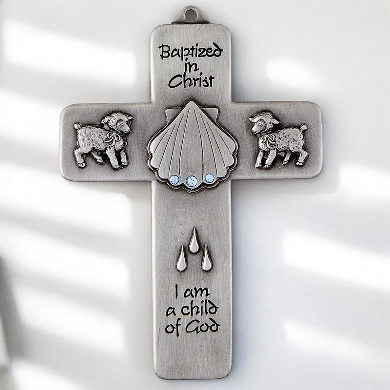 5” H Baptized in Christ Cross