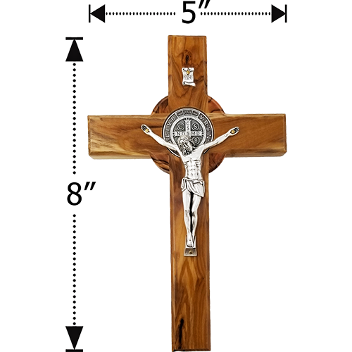 Wall Cross 8” St.Benedict