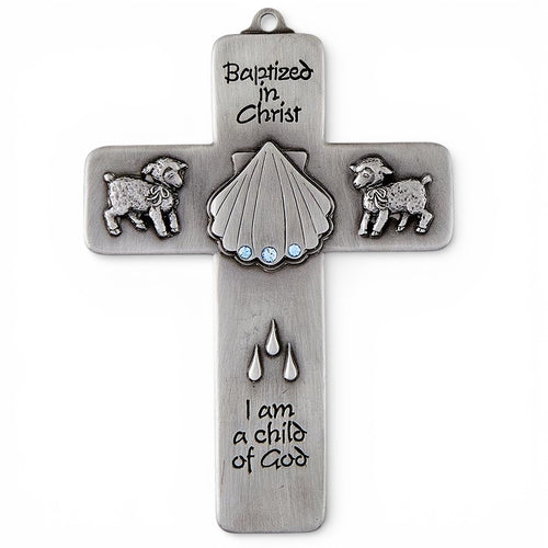 5” H Baptized in Christ Cross