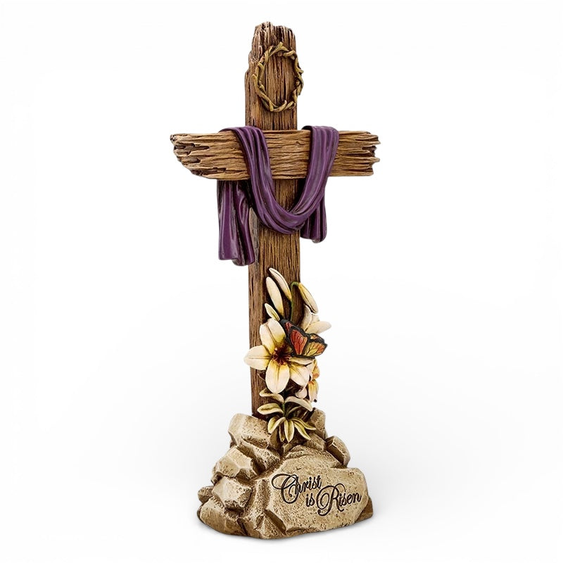 11-3/4"H Lent Cross Statue/ Cruz de Pascua