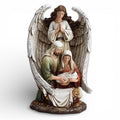 10" H Guardian Angel Holy Family Figurine/ Sagrada Familia con Ángel guardián.