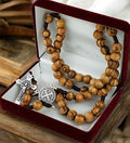 OLIVE WOOD ROSARY SAINT BENEDICT/ San Benito