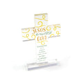 SPANISH, JESUS ES NUESTRO GUIA ACRYLIC CROSS PLAQUE – PSALM 25:5
