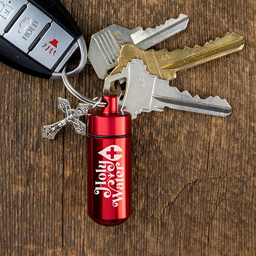 HOLY WATER BOTTLE KEYCHAIN