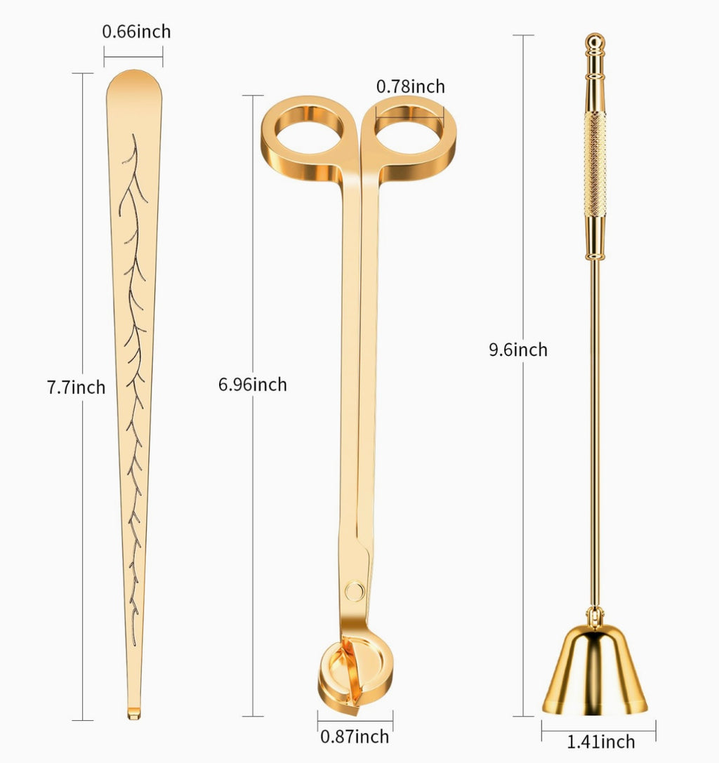 Set de Apaga Velas con cortador / Candle Wick Trimmer