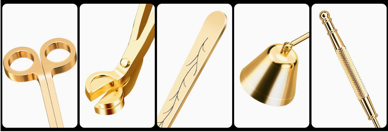 Set de Apaga Velas con cortador / Candle Wick Trimmer