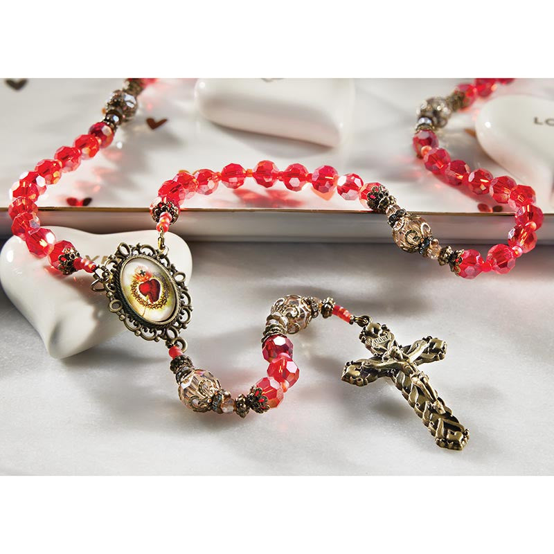 17 1/4” Rosario del Sagrado Corazón de Jesus