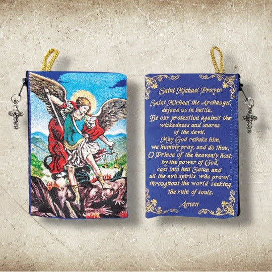 Rosary pouch. ST MICHAEL AND ST MICHAEL PRAYER